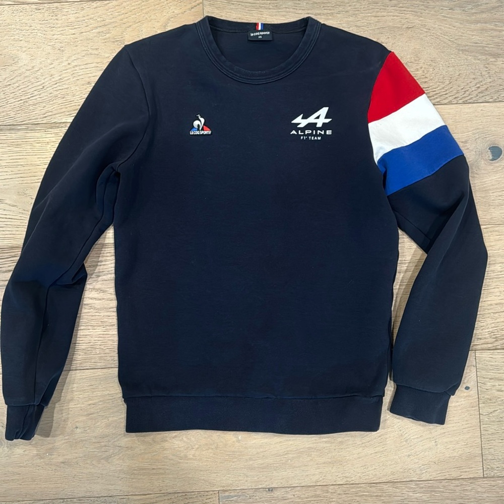 Le Coq Sportif- Alpine F1 sweatshirt. Men’s XS